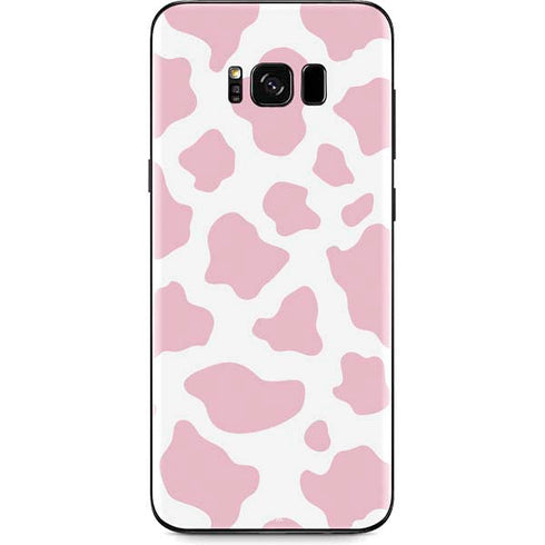 Pink Cow Print Galaxy S8 Plus Skin